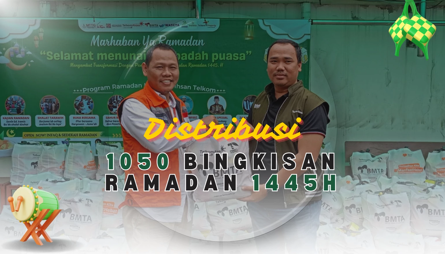 Distribusi Kebahagiaan 1050 Bingkisan Ramadan 1445 H